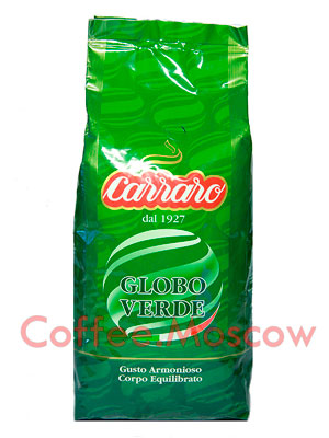 Кофе Carraro в зернах Globo Verde 1кг