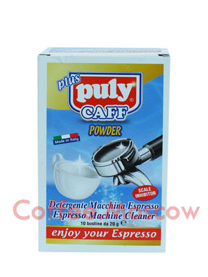 Средство для чистки кофемашин эспрессо PULY CAFF POWDER Plus, порошок, 10 пакетов по 20 гр.