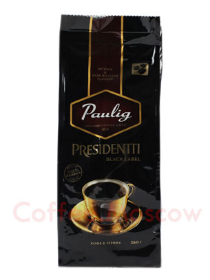 Кофе Paulig (Паулинг) Presidentti Black Label в зёрнах 250 гр