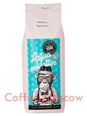 Кофе Artua Tattoo Coffeelab Марагоджип Никарагуа в зернах 1 кг