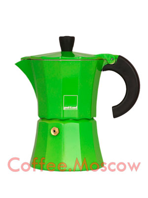 Гейзерная кофеварка Morosina (зеленая) 3 порции