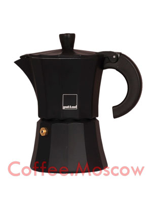 Гейзерная кофеварка Morosina (черная) 3 порции