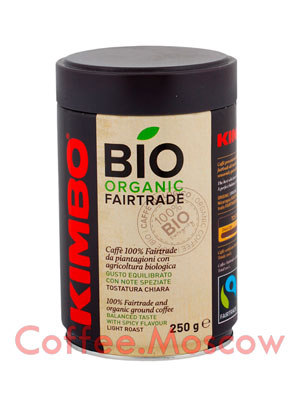 Кофе Kimbo молотый Bio 250 гр ж.б