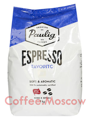 Кофе Paulig Espresso Favorito в зёрнах 1кг