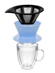 Bodum Pour Over Набор термобокал и кофейник с фильтром 2 в1 лунный (AK11872-338STR-Y20)