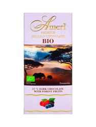 Ameri BIO Горький шоколад 57 % с лесными ягодами плитка 100 г