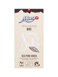 Munz Organic Горький шоколад 85% 100 г (какао из Перу)