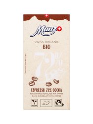 Munz Organic Горький шоколад 72% какао с кофе 100 г (какао с кофе)