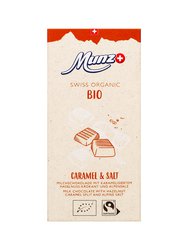 Munz Organic Молочный шоколад с карамелью фундуком и солью 100 г