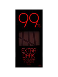 Шоколад горький Shokobox - Extra Dark 99% без сахара 45 г